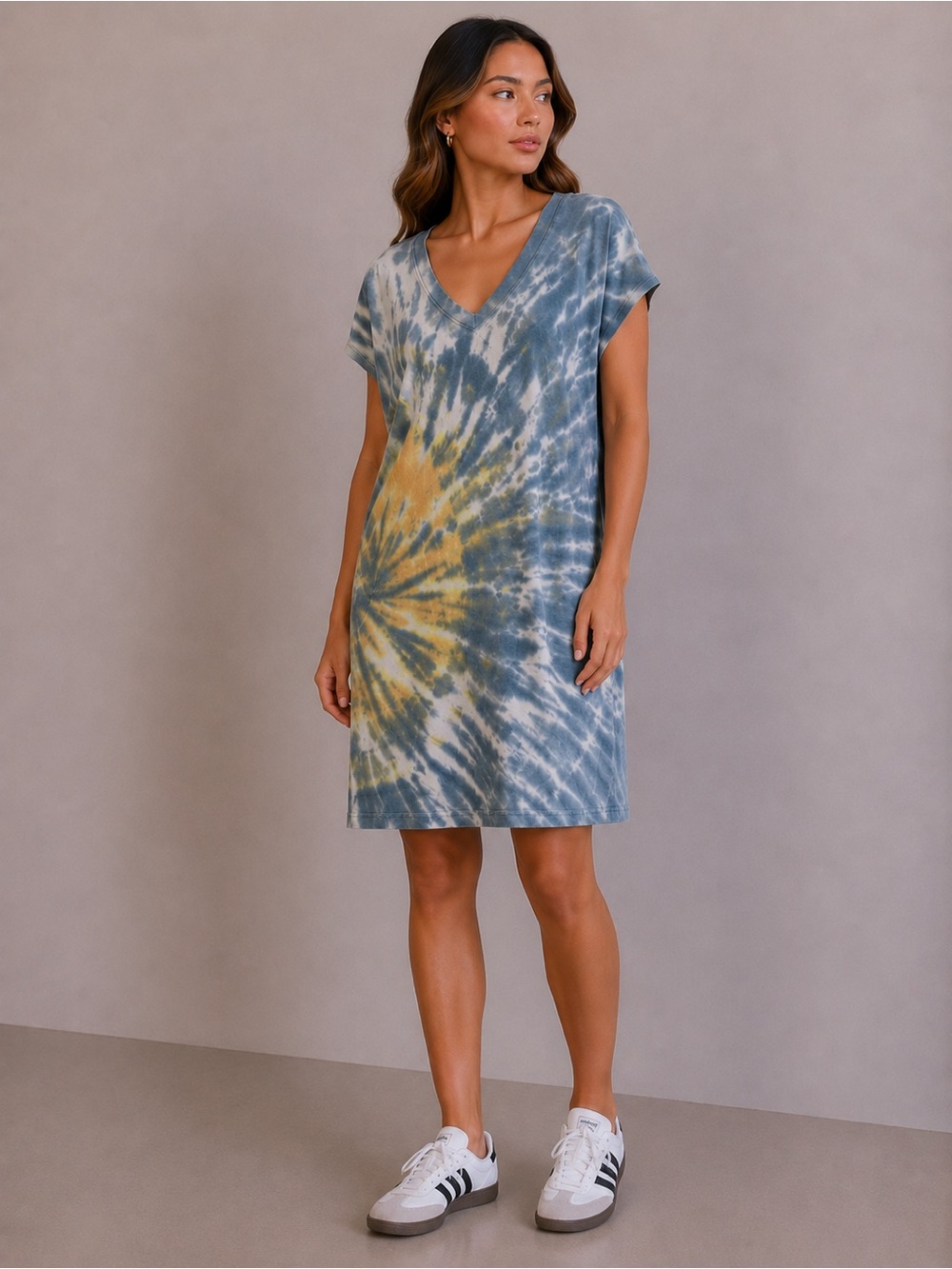 Hard Tail Tie-Dye V-Neck Dress/Tunic size Large